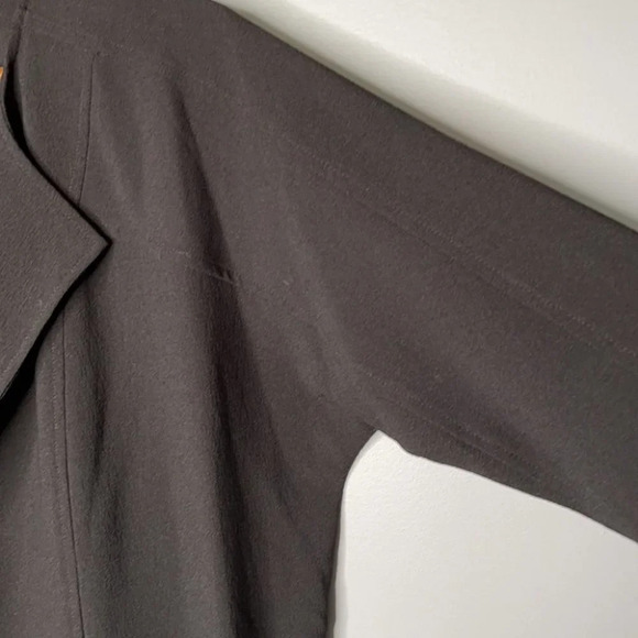 DR2 Oversized Open Blazer Black Textured Polyester Stretch Jacket Pockets S - Picture 5 of 11